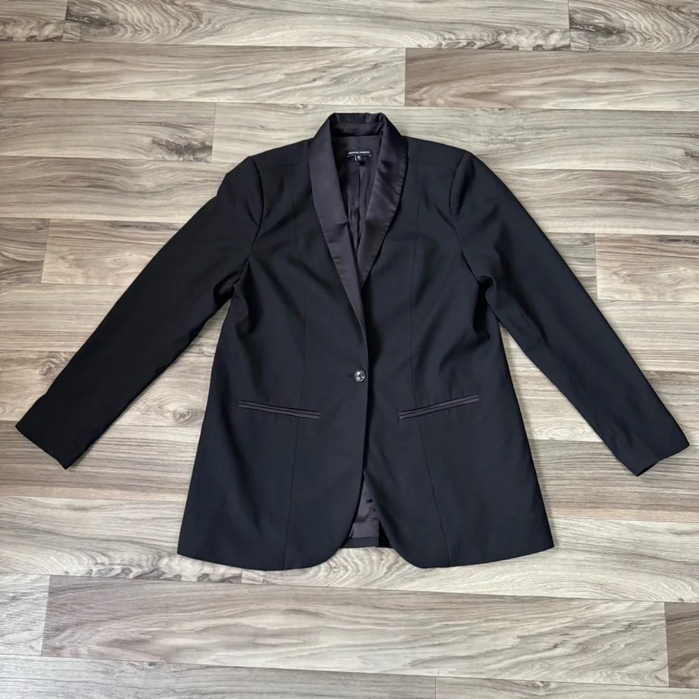 Universal Standard Black Wool Blend Classic Blazer Size Extra Small